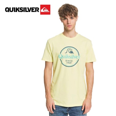 T-shirt QUIKSILVER Words Remain Jaune Homme