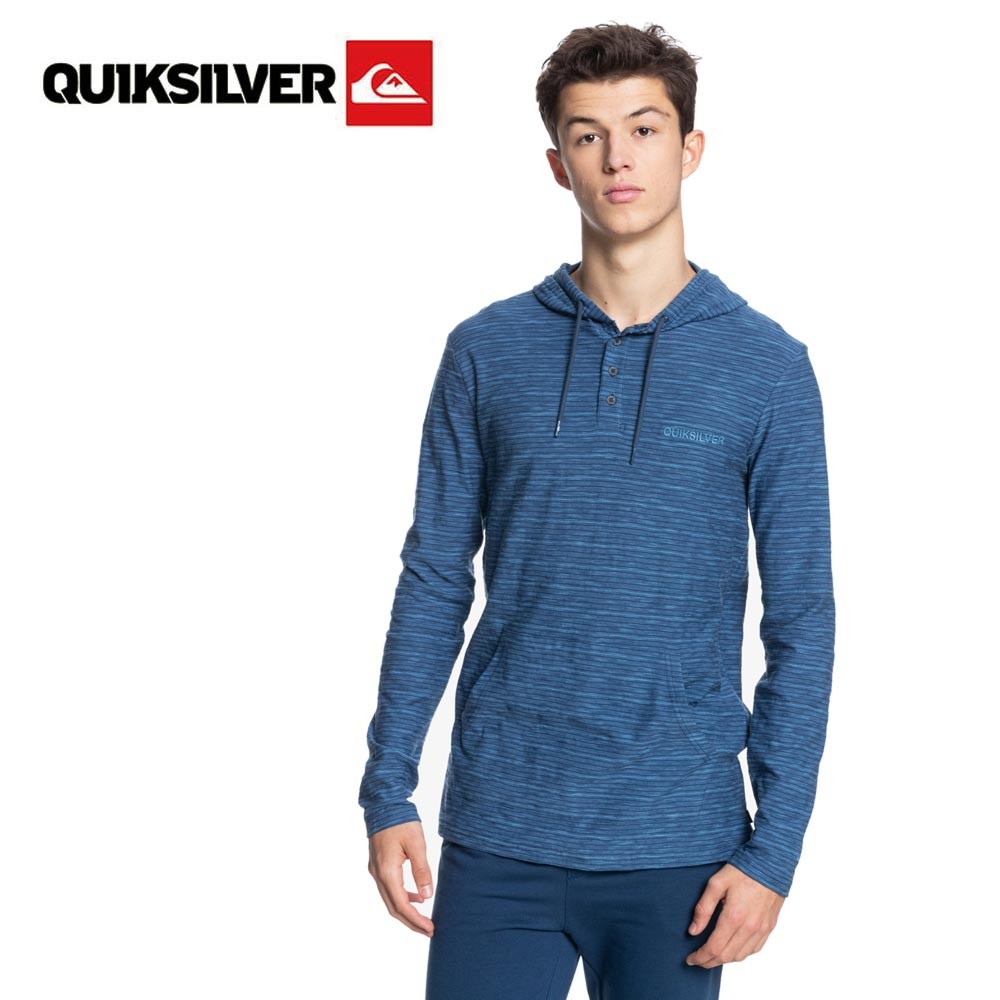 T-shirt à Capuche Boutonné QUIKSILVER Kentin Bleu Homme