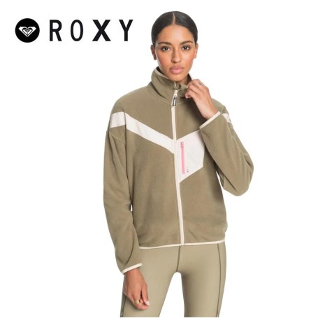 Veste polaire ROXY Walking On The Wild Kaki Femme