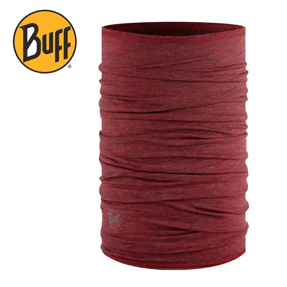 Tour de cou BUFF Merino Lighweight Rouge Unisexe