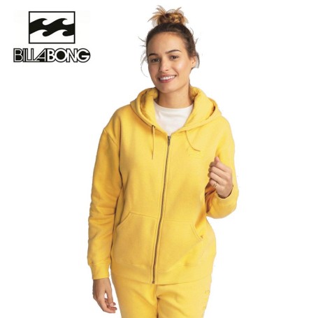 Sweat à capuche BILLABONG Legacy Zip Jaune Femme