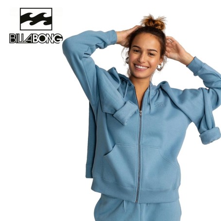 Sweat à capuche BILLABONG Legacy Zip Bleu Femme