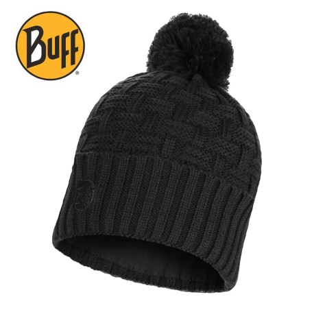 Bonnet à pompon BUFF Airon Noir Unisexe