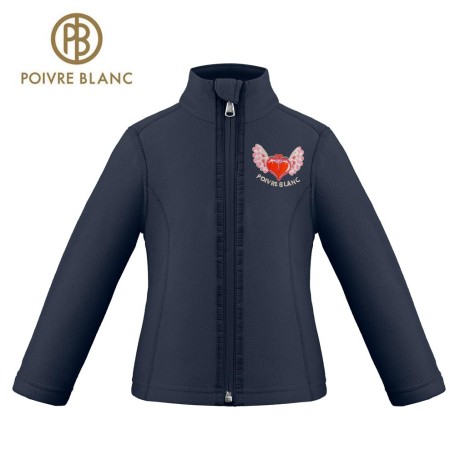 Veste polaire POIVRE BLANC W22-1500 BBGL Bleu marine BB Fille