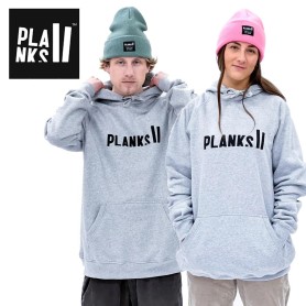 Sweat à capuche PLANKS Organic Raglan Hoodie Gris Unisexe