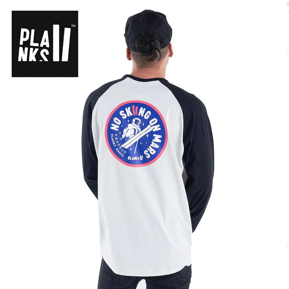 Tee-shirt PLANKS No Skiing on Mars Blanc Cassé Homme