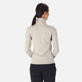 Veste zippée ROSSIGNOL React Merino Beige Femme