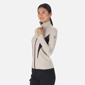 Veste zippée ROSSIGNOL React Merino Beige Femme