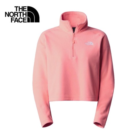 Polaire à zip femme The North Face 100 glacier - rose - XS