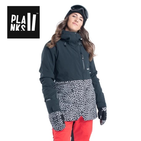 Parka de ski PLANKS All Time Insulated Noir/Blanc Femme