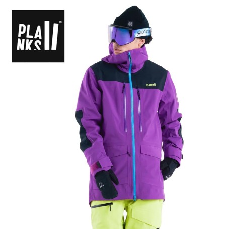 Veste de ski PLANKS Charger 3L Shell Violet Homme