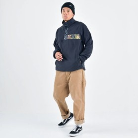 Sweat polaire PLANKS Peace Fleece Noir Unisexe