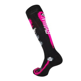 Chaussettes de ski RYWAN Summit Noir / Rose Fluo Femme