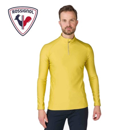 Maillot thermique ROSSIGNOL Classique 1/2 zip Jaune Homme