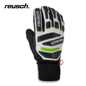 Moufles 3 doigts REUSCH Race Tec 18 Pro Blanc / Vert Unisexe