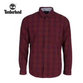 Chemise TIMBERLAND Plaid Claremont Bordeaux Homme