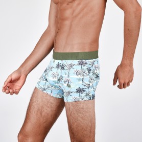Boxer Microfibre NO PUBLIK Elephant Vert d'eau Homme