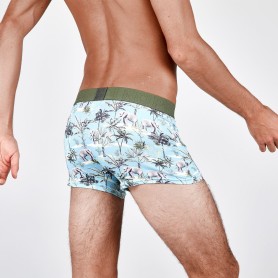 Boxer Microfibre NO PUBLIK Elephant Vert d'eau Homme