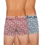 Boxer Microfibre x 2 NO PUBLIK Skull Kashmir Noir/Rouge Homme