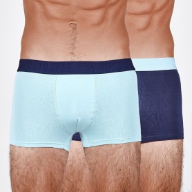 Boxer coton x 2 NO PUBLIK Blue Cool Bleu Homme