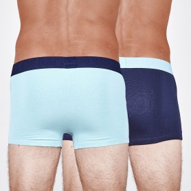 Boxer coton x 2 NO PUBLIK Blue Cool Bleu Homme