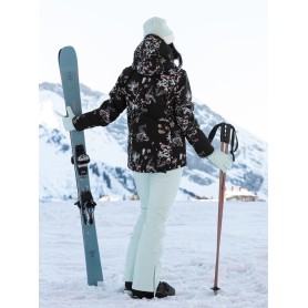 Veste de snowboard ROXY Jetty Noir Fleuri Femme