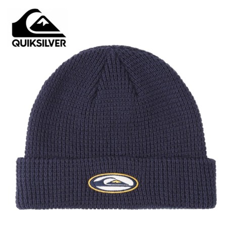 Bonnet à revers QUIKSILVER Pidgeon & Waffles Bleu Unisexe