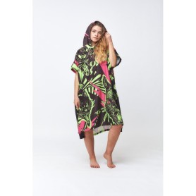 Poncho de bain AFTER Wildcat Vert acide Unisexe
