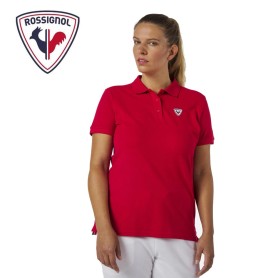 Polo ROSSIGNOL Logo Polo Rouge Femme