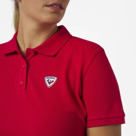 Polo ROSSIGNOL Logo Polo Rouge Femme