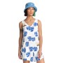 Combishort ELEMENT Sofia Blanc / Bleu Femme
