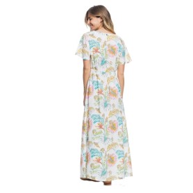 Robe longue ROXY Girly Community Blanc Femme