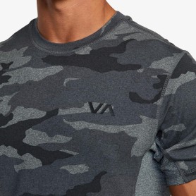 T-shirt RVCA Sport Vent Noir Camouflage Homme