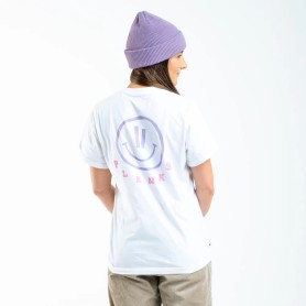 Tee-shirt PLANKS Organic Smiley Blanc Femme