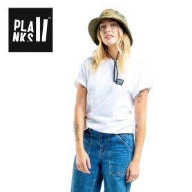 Tee-shirt PLANKS Organic Essentials Blanc Femme