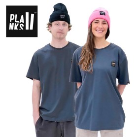 Tee-shirt PLANKS Organic Bleu Gris Unisexe