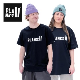 Tee-shirt PLANKS Logo Organic Noir Homme