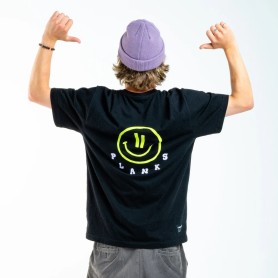 Tee-shirt PLANKS Organic Smiley Noir Homme