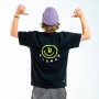 Tee-shirt PLANKS Organic Smiley Noir Homme
