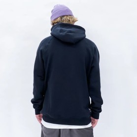 Sweat à Capuche PLANKS Organic Raglan Noir Unisexe
