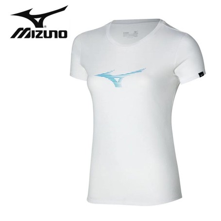 Tee-shirt MIZUNO Athletics Runbird Blanc Femme