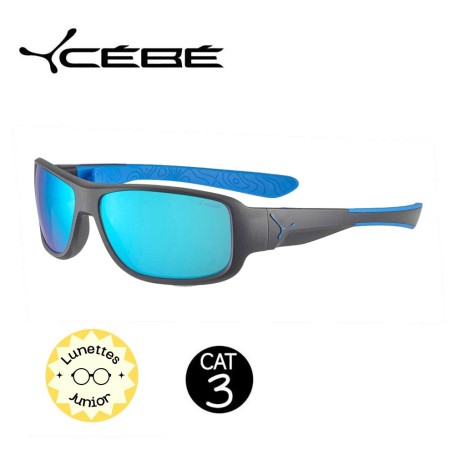 Lunettes de soleil CEBE S'Path Noir/Bleu 7-10 ans - Cat.3