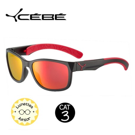 Lunettes de soleil CEBE S'Sense Noir/Rouge 7-10 ans - Cat.3