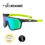 Lunettes de soleil CEBE S'Trace Noir/Citron 10-12 ans  - Cat.3