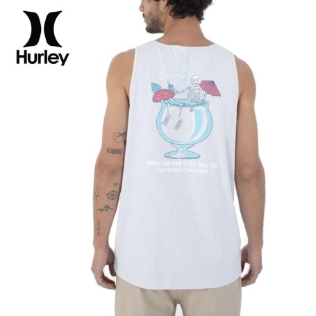 Débardeur HURLEY Stay Till Two Slub Gris Clair Homme