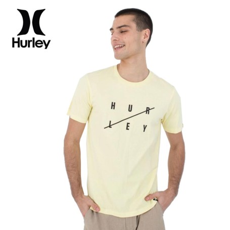 Tee- shirt HURLEY Slash Jaune Homme