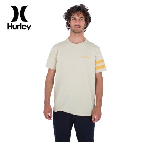 Tee shirt HURLEY Oceancare Block Party Beige Homme