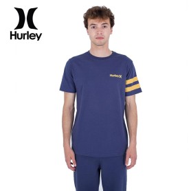 Tee shirt HURLEY Oceancare Block Party Bleu Homme