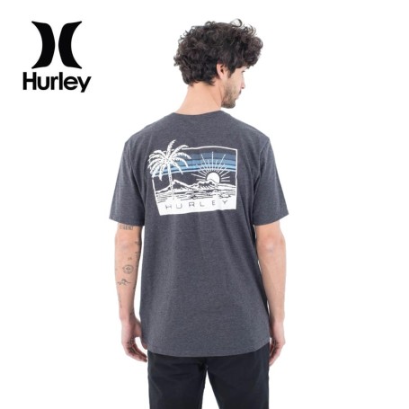 Tee shirt HURLEY Throwback Anthracite Homme