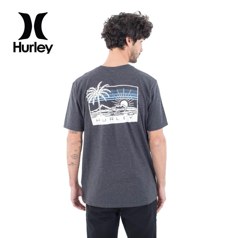 Tee shirt HURLEY Throwback Anthracite Homme